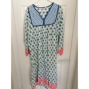 SZ Blockprints Alice Dress in the‎ Aneeza print